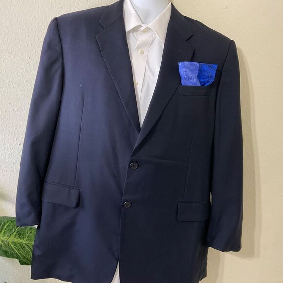 Mens Two Tone Blue Paisely Print  100% Silk Pocket Square/Hanky - Picture 1 of 8